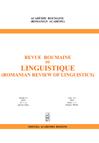 Revue Roumaine De Linguistique-romanian Review Of Linguistics杂志