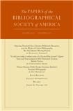 Papers Of The Bibliographical Society Of America